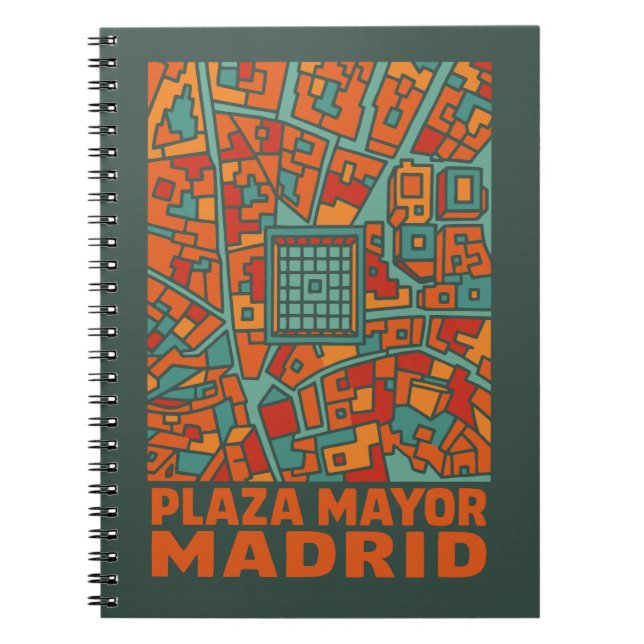 Caderno Espiral Praça Maior de Madrid (Frente)