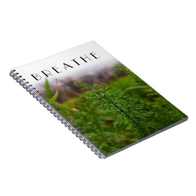 Caderno Espiral Prado Botânico Verde da Primavera Pacífica (Lado Direito)