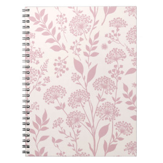 Caderno Espiral Prado de Dente-de-Leão Rosa Suave - Neutro