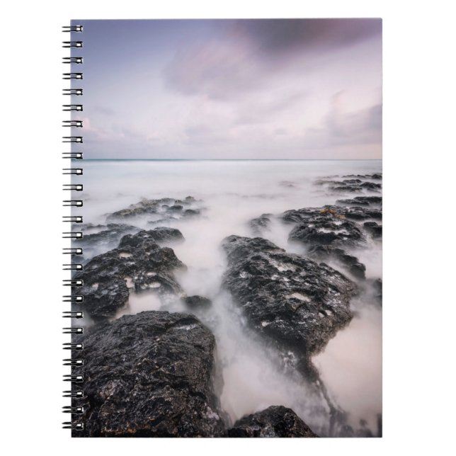 Caderno Espiral Praia da lava de Tulum (Frente)