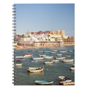 Caderno Espiral Praia de Caleta em Cadiz, a Andaluzia, espanha