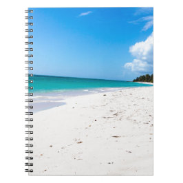 Caderno Espiral praia de Isla Saona no Caribe