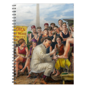 Caderno Espiral Praia - Dedos dos Pés Tratados com Carinho 1922