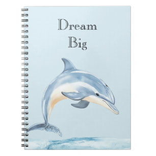 Caderno Espiral Praia Oceano Golfinho