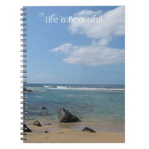 Caderno Espiral Praia Oceano Kauai
