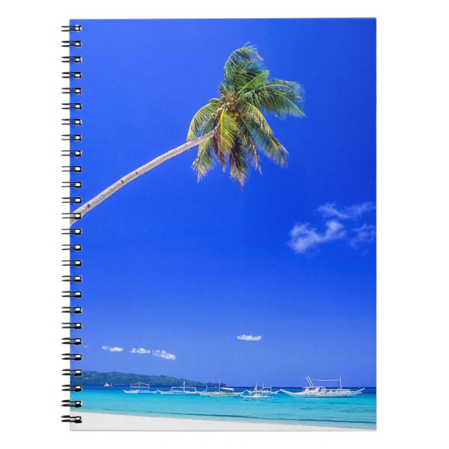 Caderno Espiral Praias Tropicais | White Beach, Phillipines (Frente)