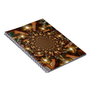 Caderno Espiral Prata e Dourado