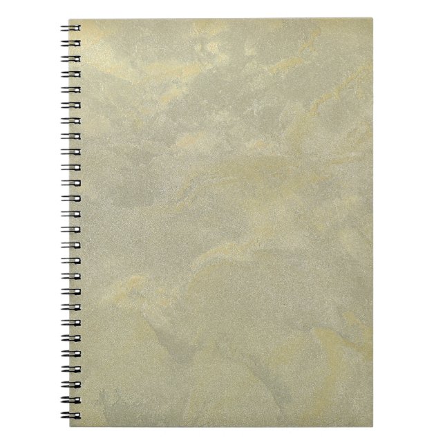 Caderno Espiral Prata E Plaster Metálico Dourado (Frente)