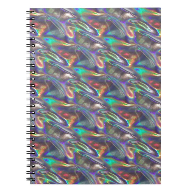 Caderno Espiral prata holográfica (Frente)