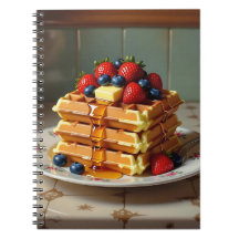 Prato Antigo de Waffles com Morangos