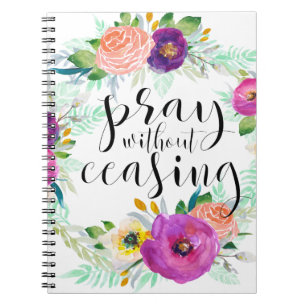 Caderno Espiral Pray sem cessar