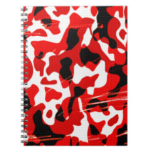 Caderno Espiral Precipitação vermelha Camo (design de AOM)