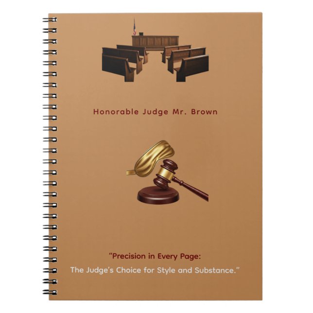Caderno Espiral "Precisão em cada página: a escolha do juiz (Frente)