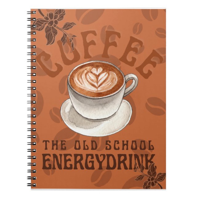 Caderno Espiral Preciso me levantar, meu café está me esperando. (Frente)