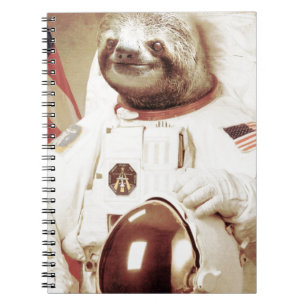 Caderno Espiral Preguiça do astronauta