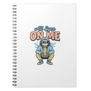 Caderno Espiral Preguiça Engraçada Todos Os Olhos Em Mim Design Ve