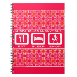 Caderno Espiral Prêmio de Compro de Sono Engraçado Rosa