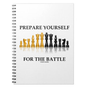 Caderno Espiral Prepare-se para a batalha (a xadrez)