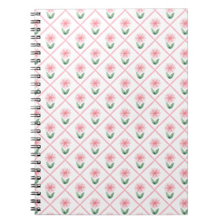 Caderno Espiral Preppy floral trellis grandmillenial