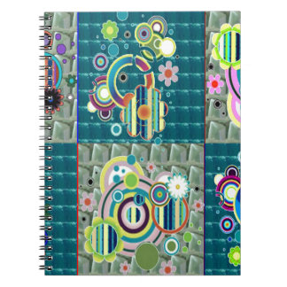 Caderno Espiral PRESENTE artístico exótico elegante do cristal da