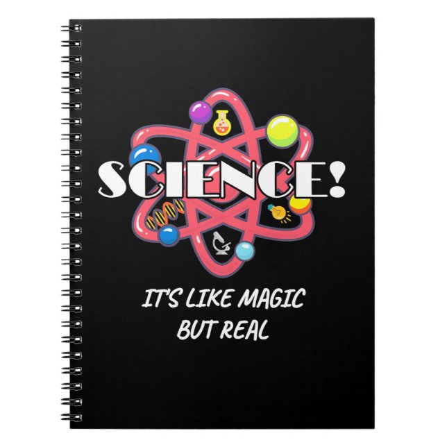 Caderno Espiral Presente cientista | A Ciência Da Química É Como A (Frente)