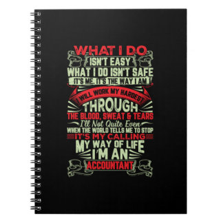 Caderno Espiral Presente Contabilista | O Meu Modo De Vida É Um Co