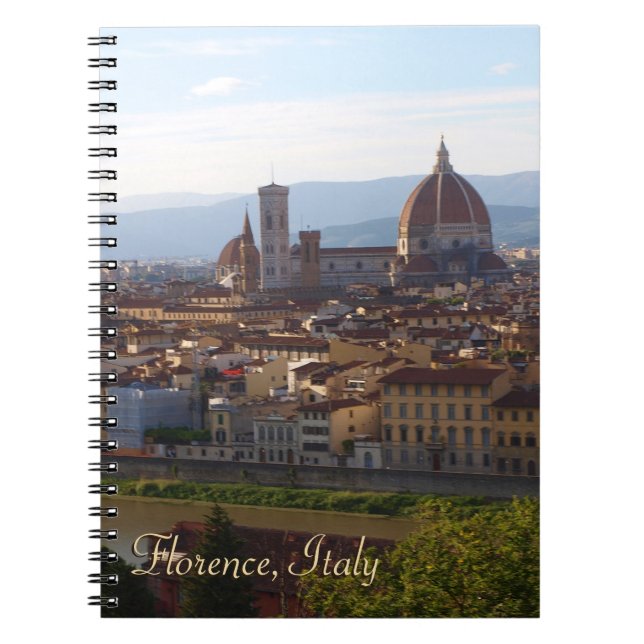 Caderno Espiral Presente da lembrança do viagem de Florença Italia (Frente)
