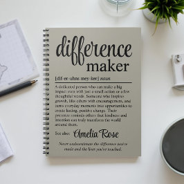 Caderno Espiral Presente de Agradecimento Definição de Criador de