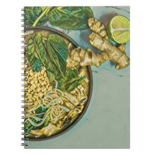 Caderno Espiral Presente de amante de macarrão