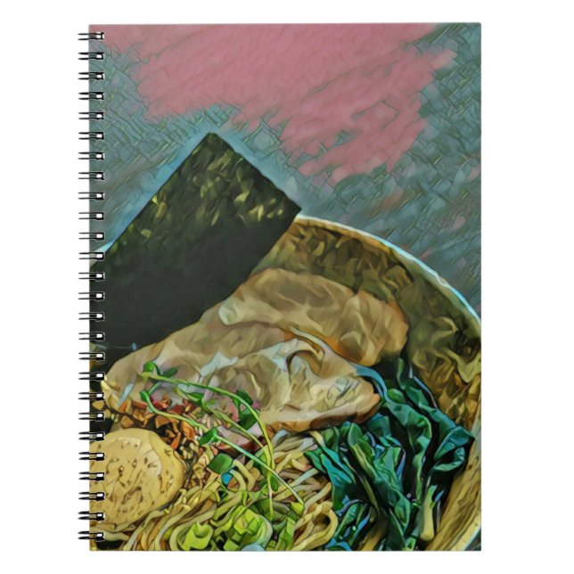 Caderno Espiral Presente de amante de macarrão (Frente)