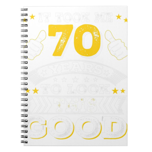 Caderno Espiral Presente De Aniversário De 70 - Levou-Me 70 Anos - (Frente)