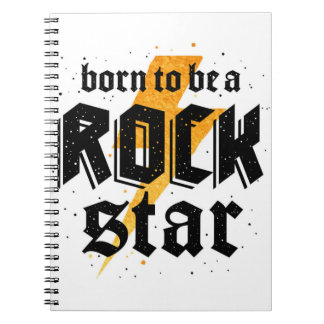 Caderno Espiral presente de aniversário de rock star