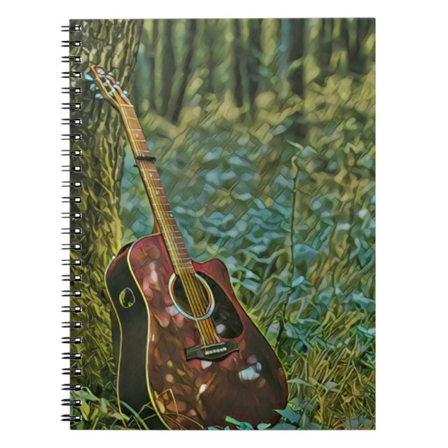 Caderno Espiral Presente de aniversário guitarrista (Frente)