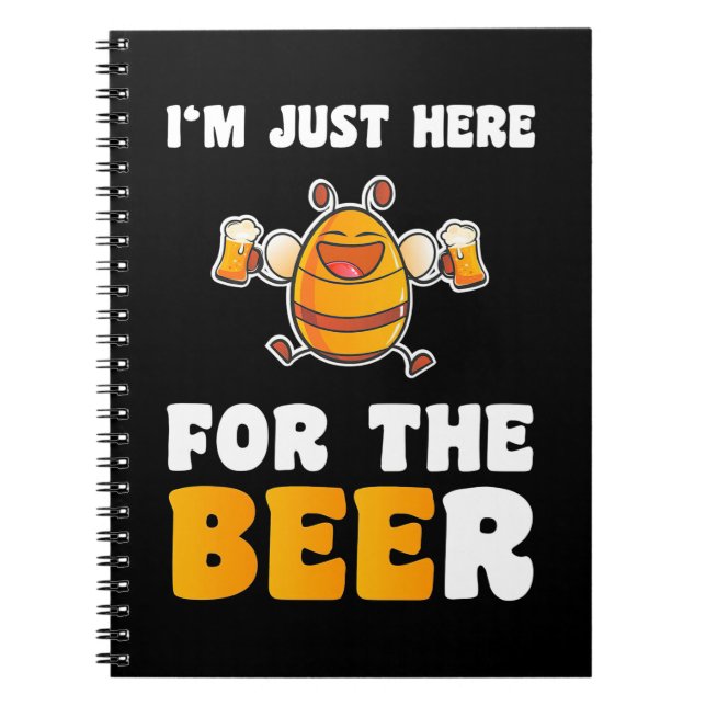 Caderno Espiral Presente de apicultor | Estou Aqui Apenas Para As  (Frente)
