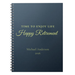 Caderno Espiral Presente de Aposentadoria para Aproveitar a Vida