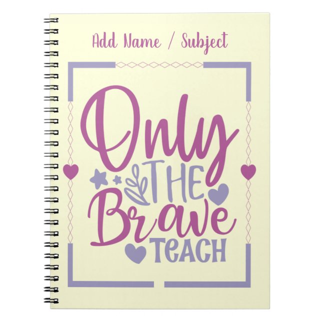Caderno Espiral Presente de Apreciação de Professores de Nome Pers (Frente)