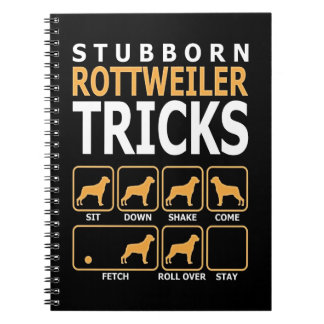 Caderno Espiral presente de cachorro| truques de rottweiler obstin