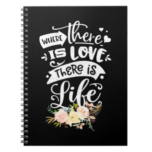 Caderno Espiral Presente de Casamento Há Amor Há Vida