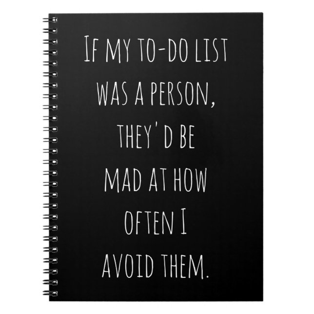 Caderno Espiral Presente de Citação de Humor Divertido para Procra (Frente)