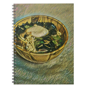 Caderno Espiral Presente de Comidas japonesas
