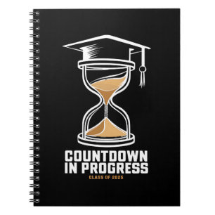 Caderno Espiral Presente de Contagem Regressiva para a Formatura d