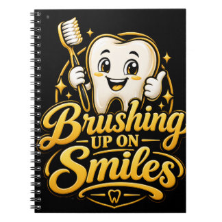 Caderno Espiral Presente de Dentista Fofo Sorrisos