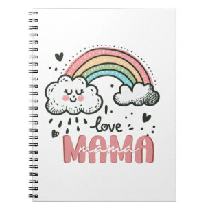 Caderno Espiral Presente de dia de as mães Eu Amo Mamãe