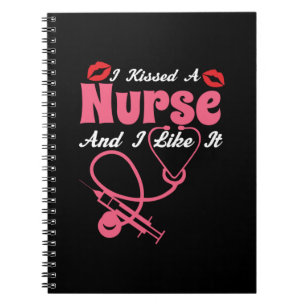 Caderno Espiral Presente de Enfermeira Beijei Uma Enfermeira E G