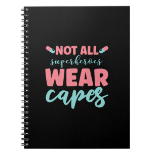 Caderno Espiral Presente de Enfermeira Nem Todos Os Super-Heróis