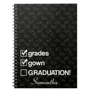 Caderno Espiral Presente de Graduação de Nome Personalizado Form
