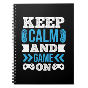 Caderno Espiral Presente De Jogador Mantenha Calma E Jogue