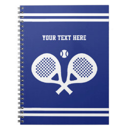 Caderno Espiral Presente de livro de notas de tênis Padel para jog