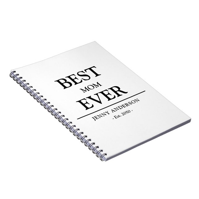 Caderno Espiral Presente de Mãe Simples Design Personalizado Melho (Lado Direito)