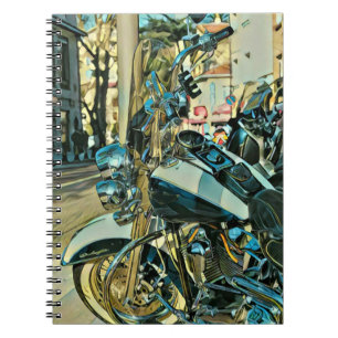 Caderno Espiral Presente de motocicleta